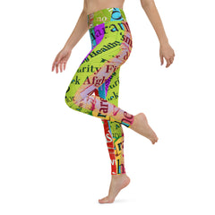 Detailed texture of Press Release Perfection Yoga Leggings fabric.