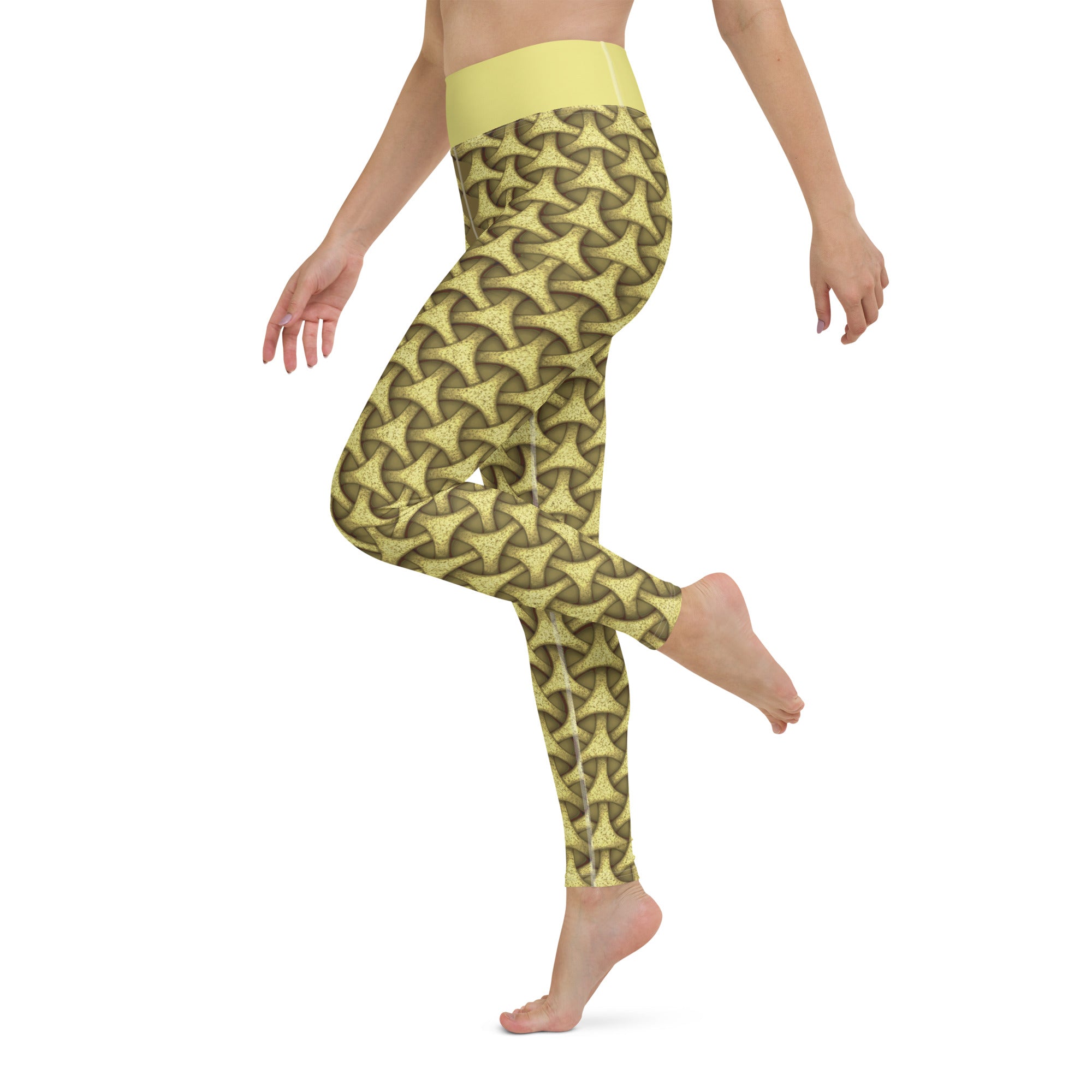 Celestial Glow Leggings complementing an early morning meditation session.