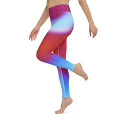 Celestial Tide Yoga Leggings matching the serenity of an outdoor meditation session.