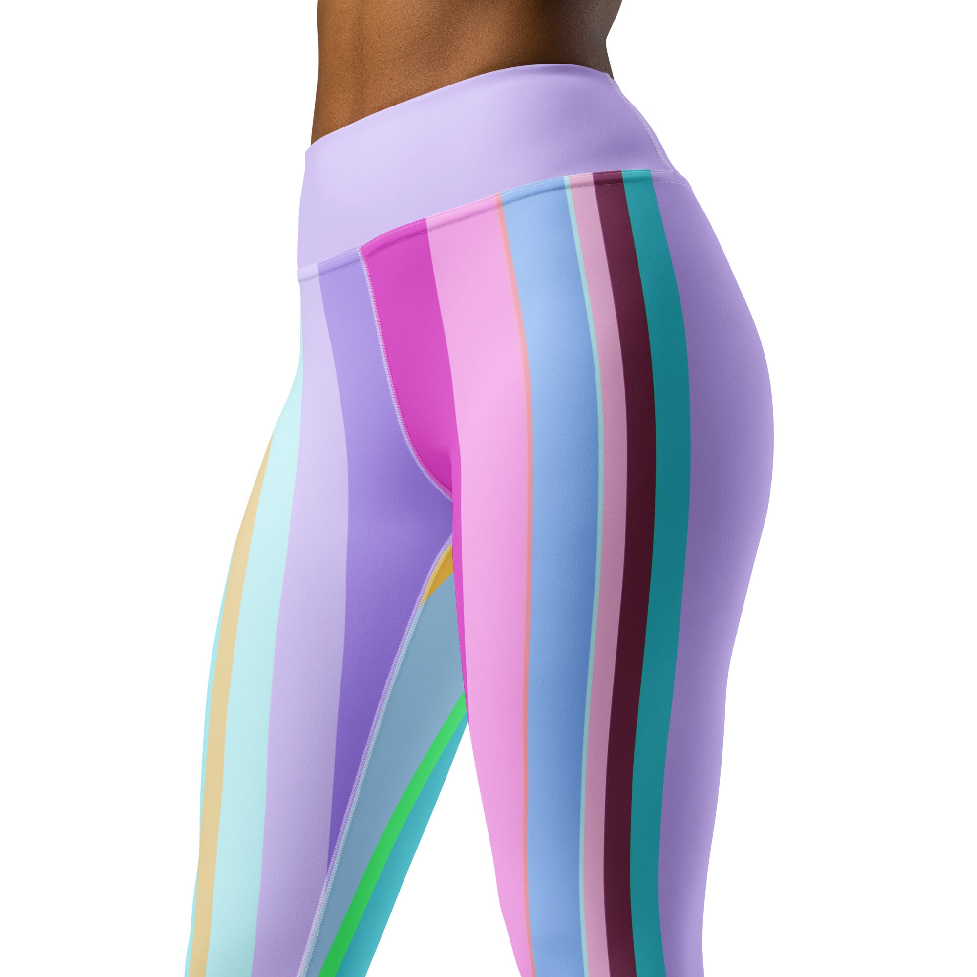 High-waisted Nautical Bliss yoga leggings for superior comfort and support.