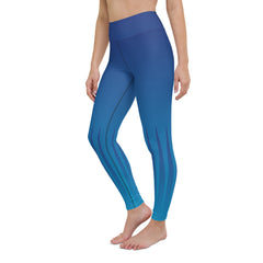 Experience the serene ambiance of golden hour in these uniquely designed yoga leggings.