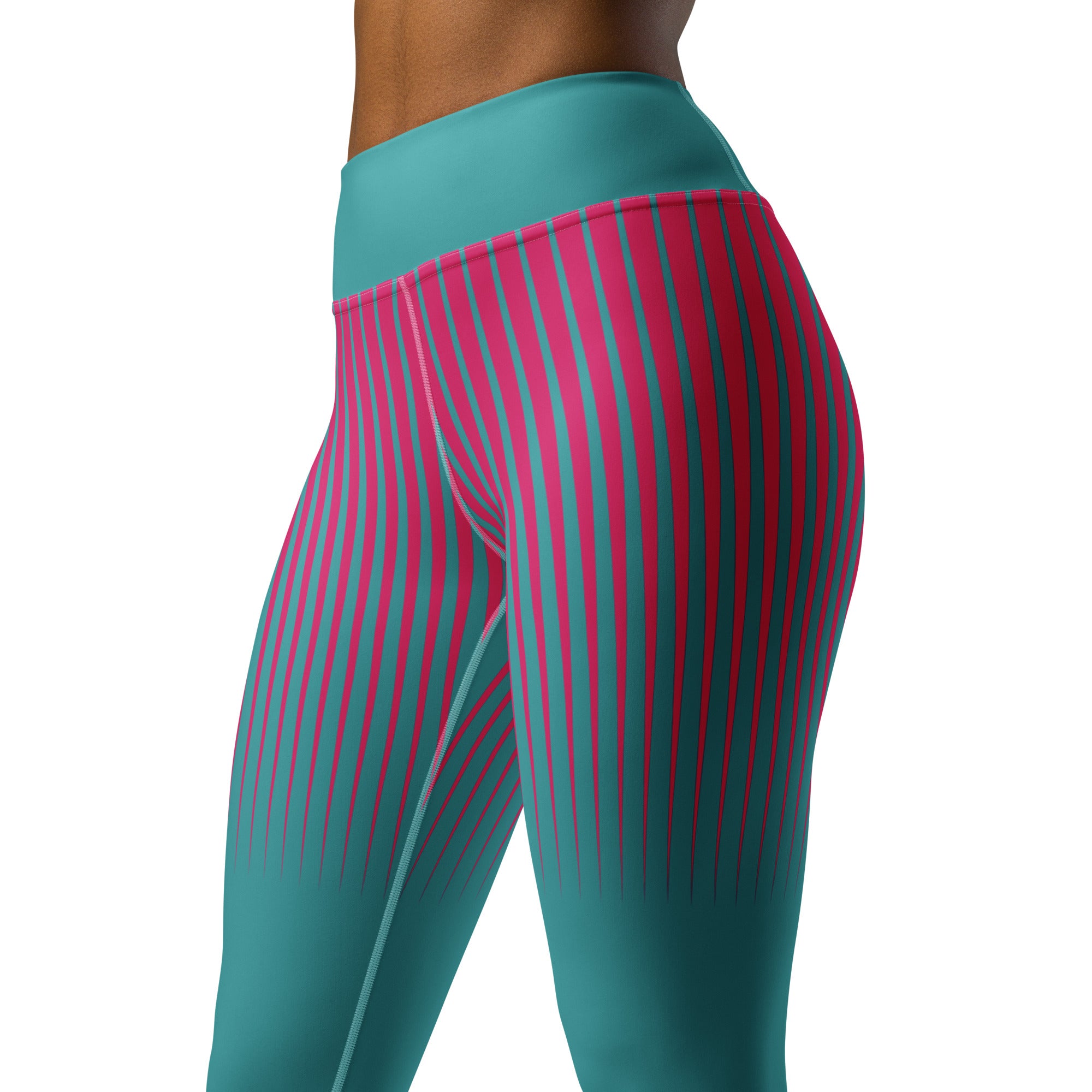 Back view of Sapphire Serenity Yoga Leggings showcasing the fit and length.