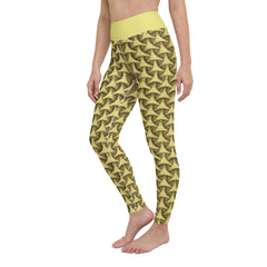 Pairing Celestial Glow Tristar Yoga Leggings with a tank top for a stylish workout look.