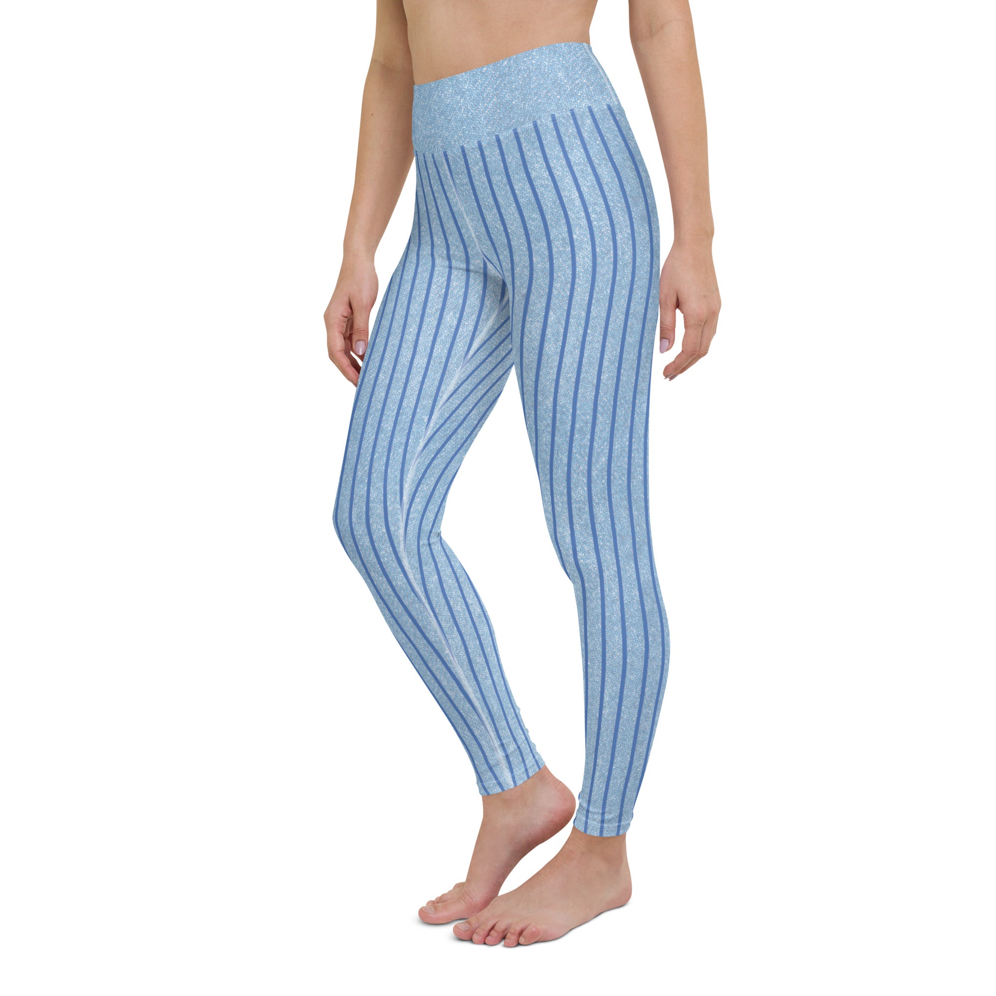 Laid out Vintage Wash Yoga Leggings capturing the essence of vintage fashion infused with yoga-ready technology.