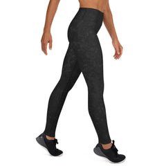 Rear view of Glitter-19 Yoga Leggings on a fitness model.