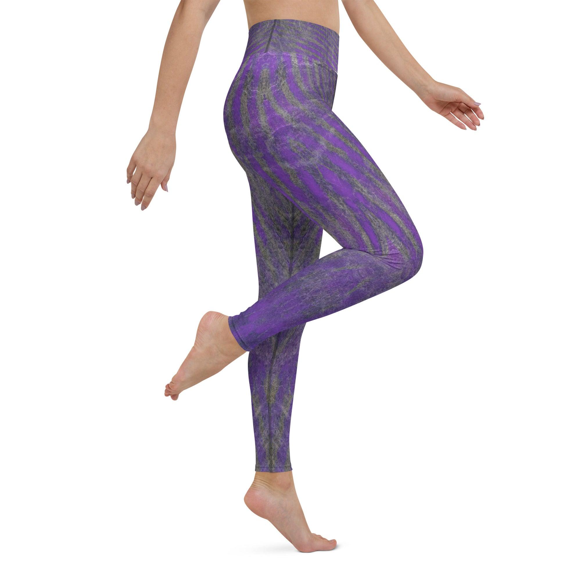 Side view of Purple Yoga Leggings.