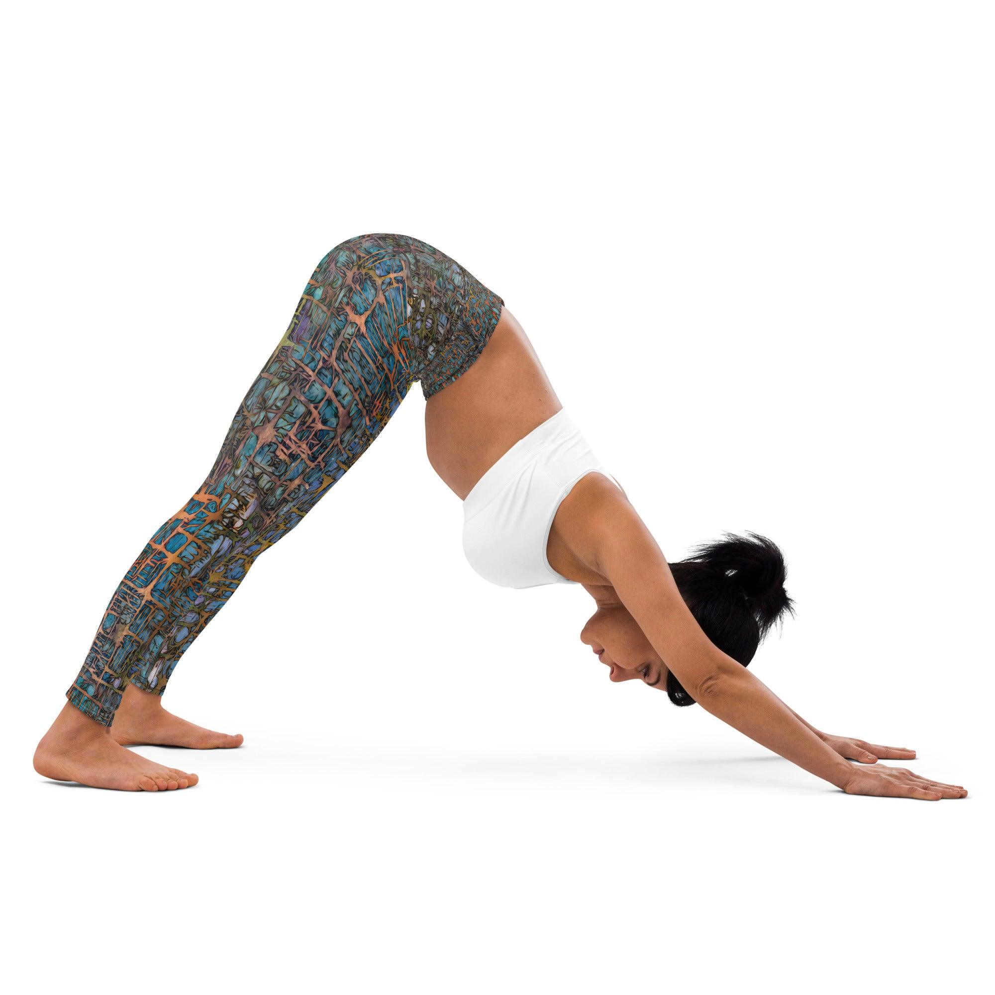 Leafy Tranquility All-Over Print Yoga Leggings - Beyond T-shirts