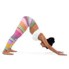 Kaleidoscope Vision Colorful Stripe All-Over Print Yoga Leggings