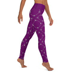 Rear view of Cosmic Connection Yoga Leggings showing fit and design
