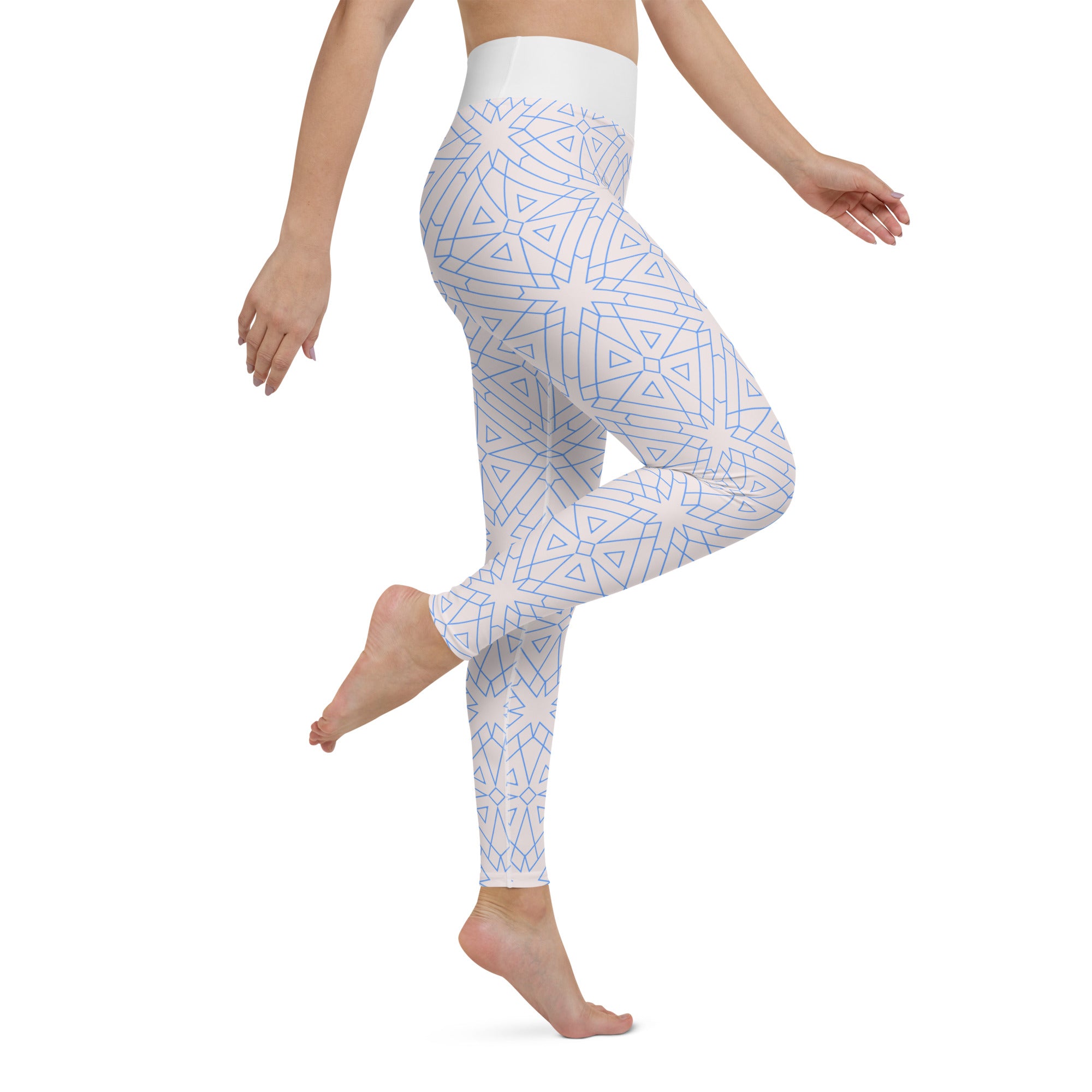Ethereal Elegance Yoga Leggings paired with a matching yoga top.