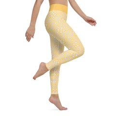 Euphoric Energy Yoga Leggings paired with a yoga mat in a serene setting