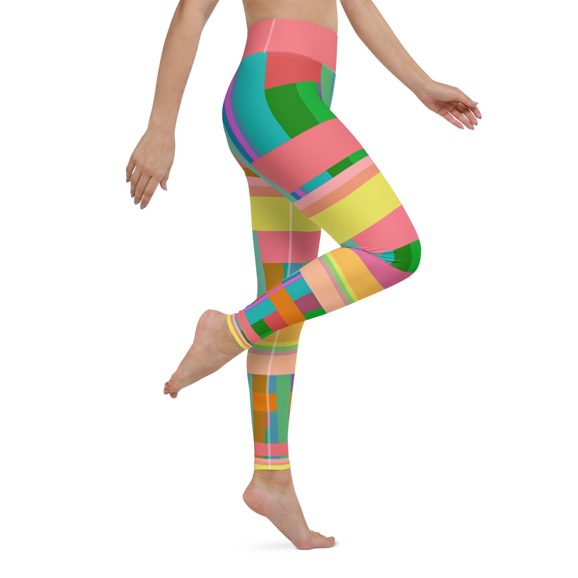 Eco-friendly Sunset Serenade Yoga Leggings, offering both style and sustainability for mindful living.
