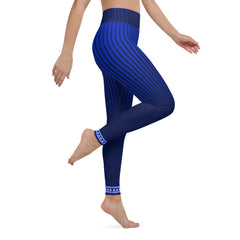 Back view of Coral Cascade Yoga Leggings.