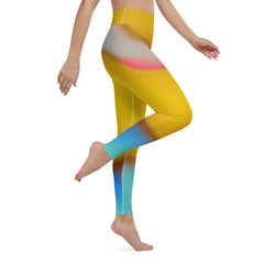 Pairing Harmony Wave Yoga Leggings with a workout top for a complete look.
