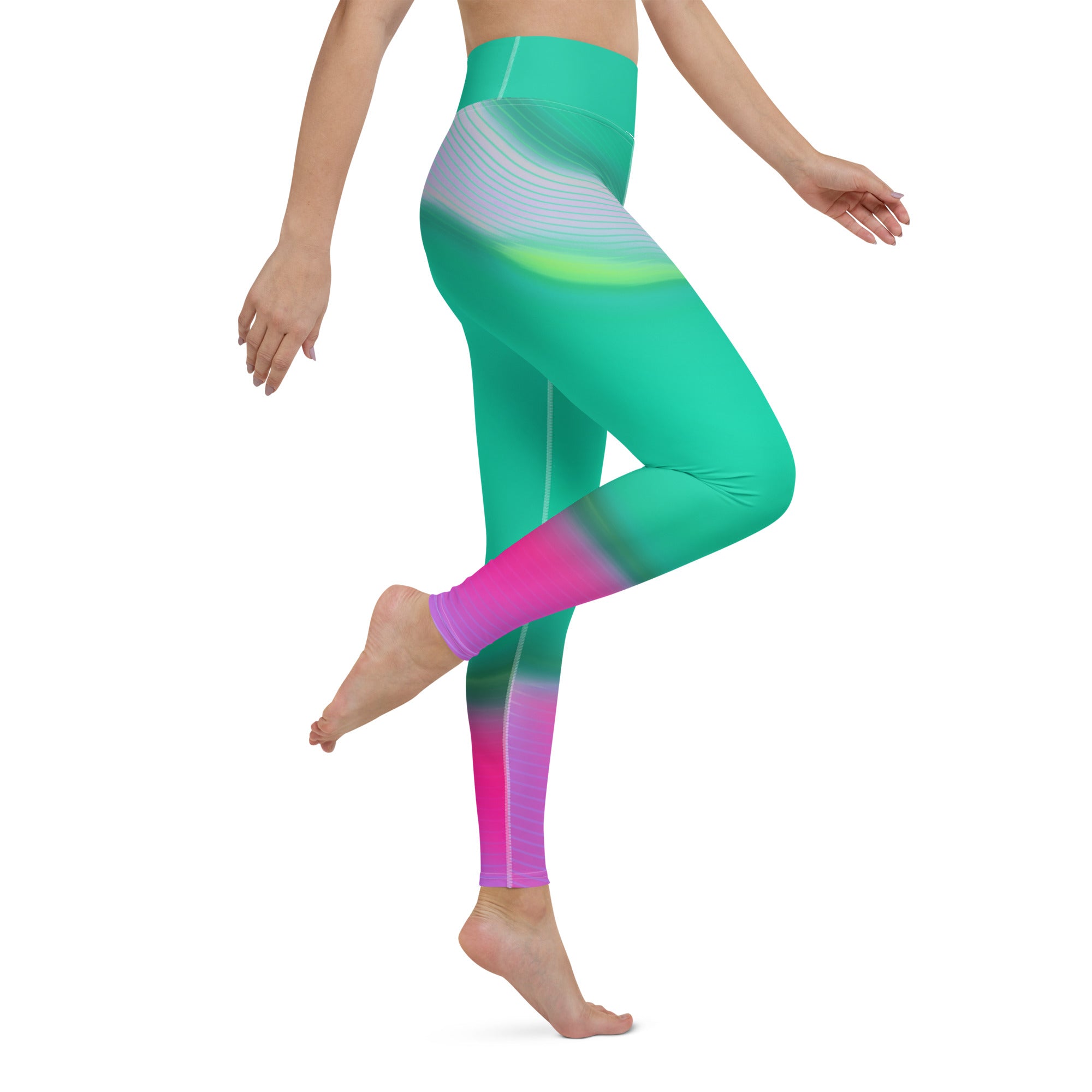 Oceanic Flow Leggings enhancing the peace of a morning meditation session.