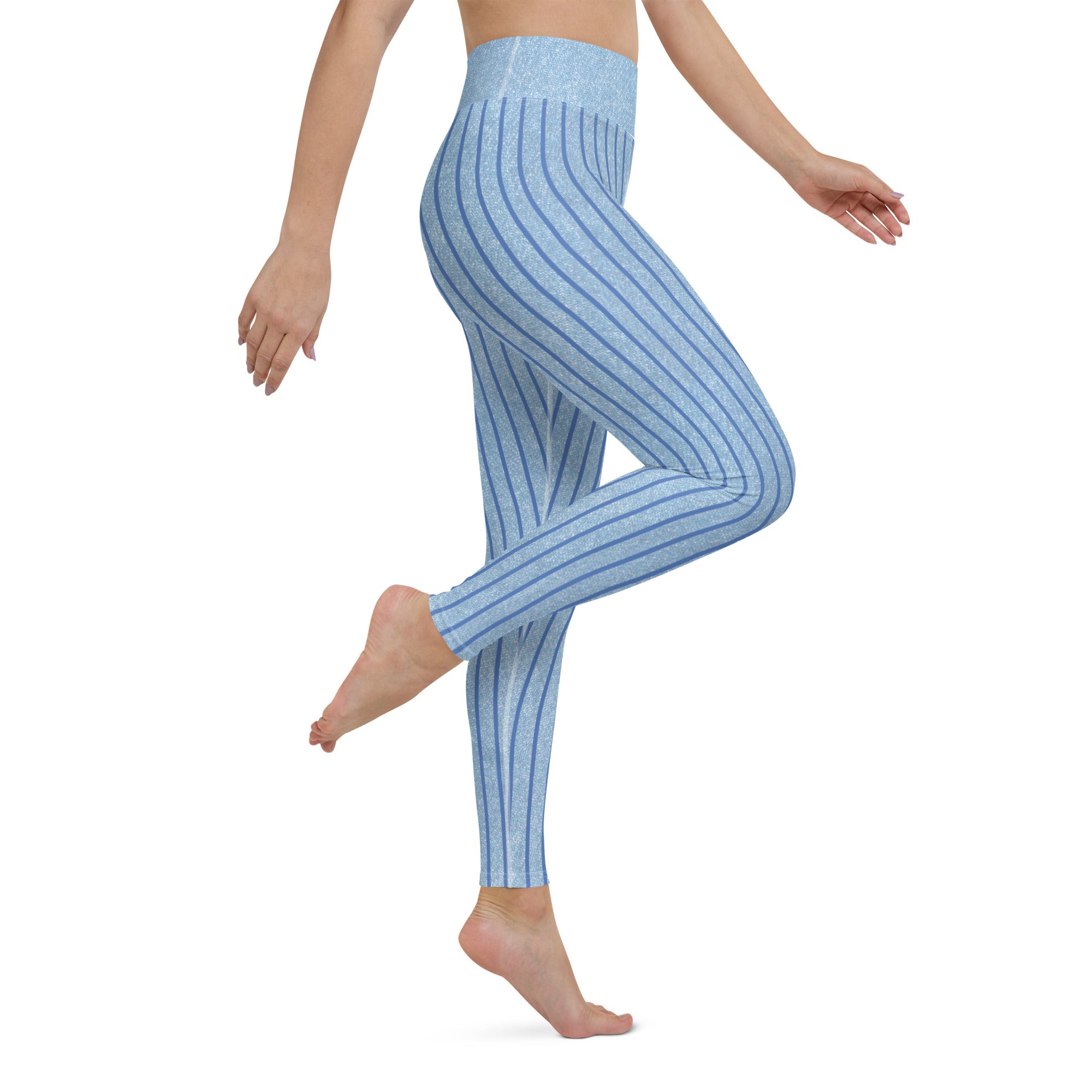 Flowing through yoga poses in Vintage Wash Yoga Leggings, exemplifying how vintage style meets yoga flexibility.