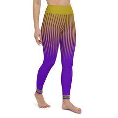 Citrine Circles yoga leggings paired with a workout top.