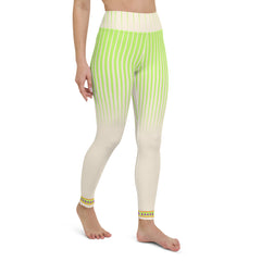 Rear view of Amethyst Aura Yoga Leggings highlighting fit and design