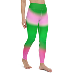 Mastering yoga poses with the cosmic elegance of Cosmic Current Yoga Leggings.