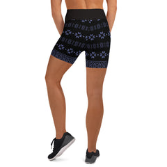 Ocean Wave All-Over Print Yoga Shorts