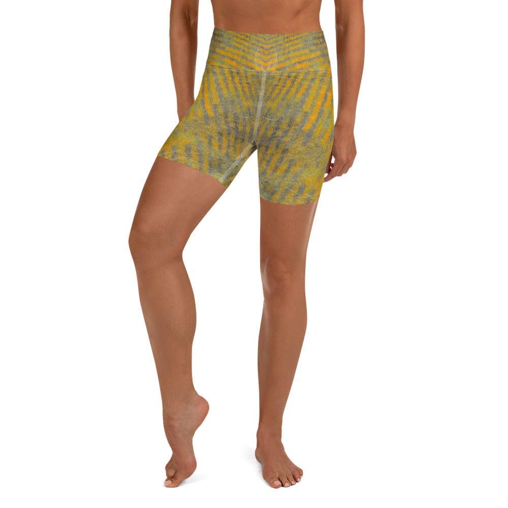 Bright and cheerful Yellow Shorts, perfect for yoga and fitness