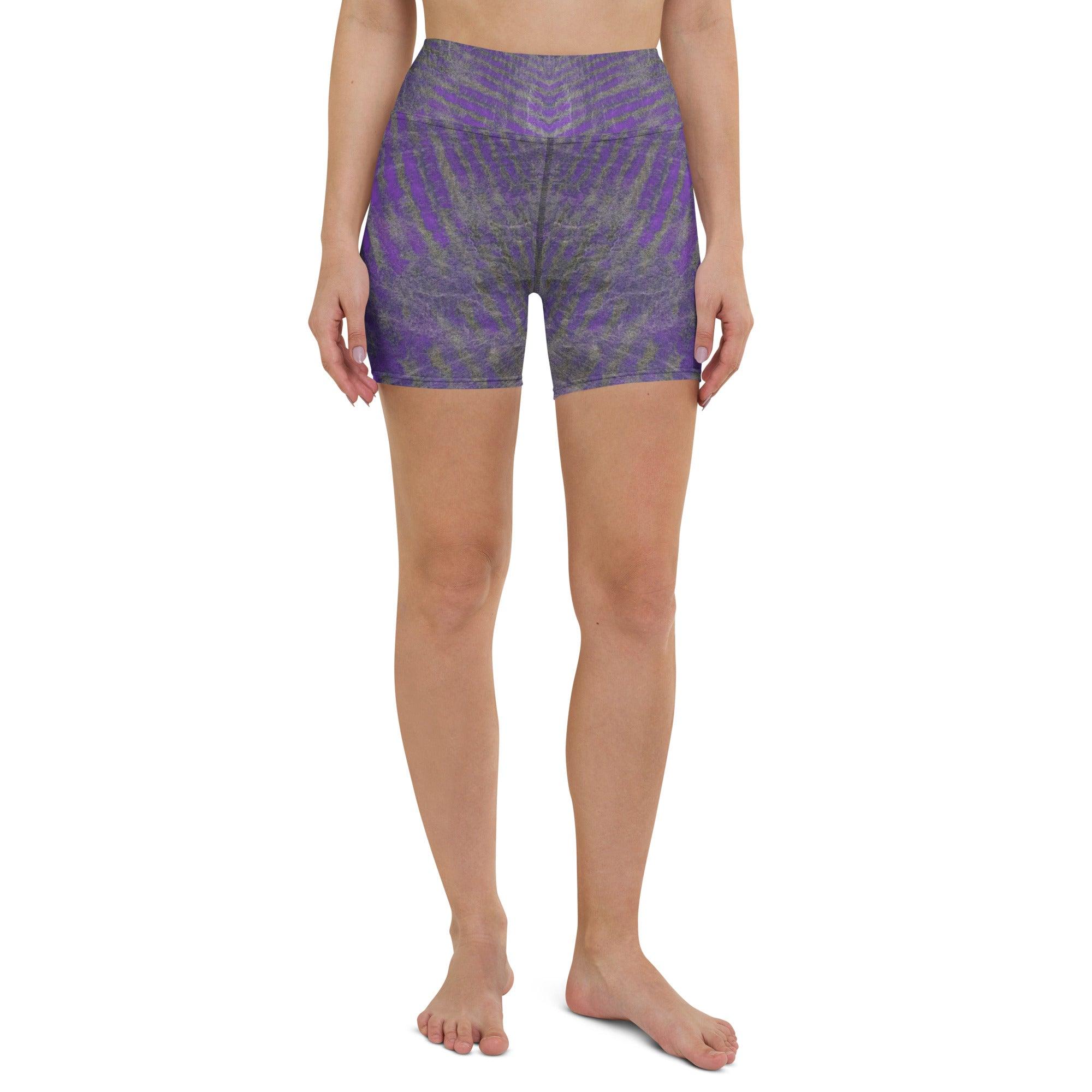 Sleek and supportive Purple Yoga Shorts for all yoga poses