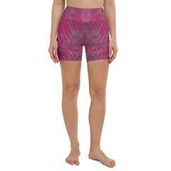 Comfortable fit Fuschia Shorts, ideal for flexibility and yoga poses