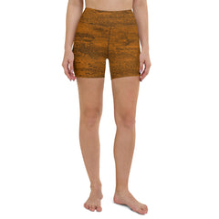 Metallic Elegance Yoga Shorts
