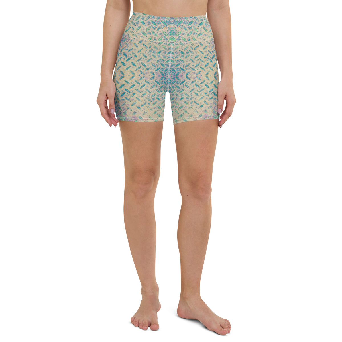 Chenille Circuit Texture Yoga Shorts