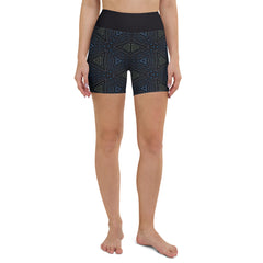 Neon Geometry Yoga Shorts