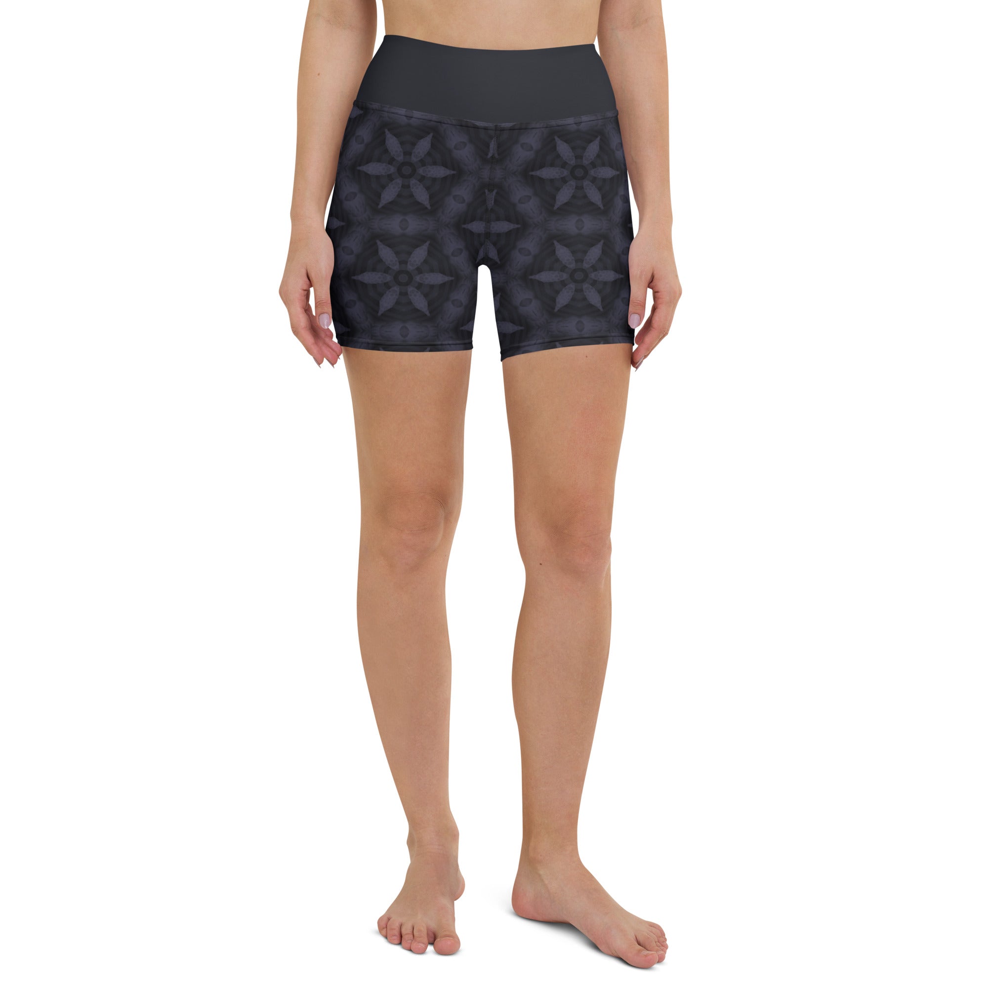 Abstract Horizon Yoga Shorts