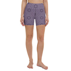 Midnight Floral All-Over Print Yoga Shorts