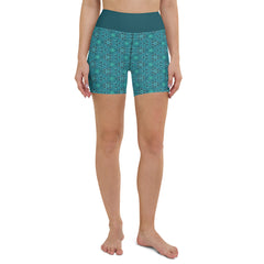 Abstract Horizon Yoga Shorts