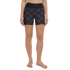 Back view of Urban Camo Yoga Shorts