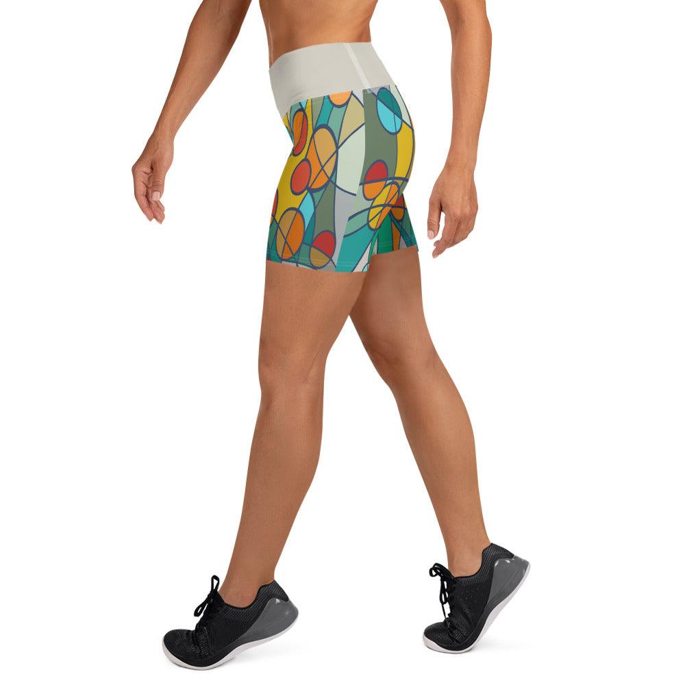 Women's Workout Shorts in Colorful Design