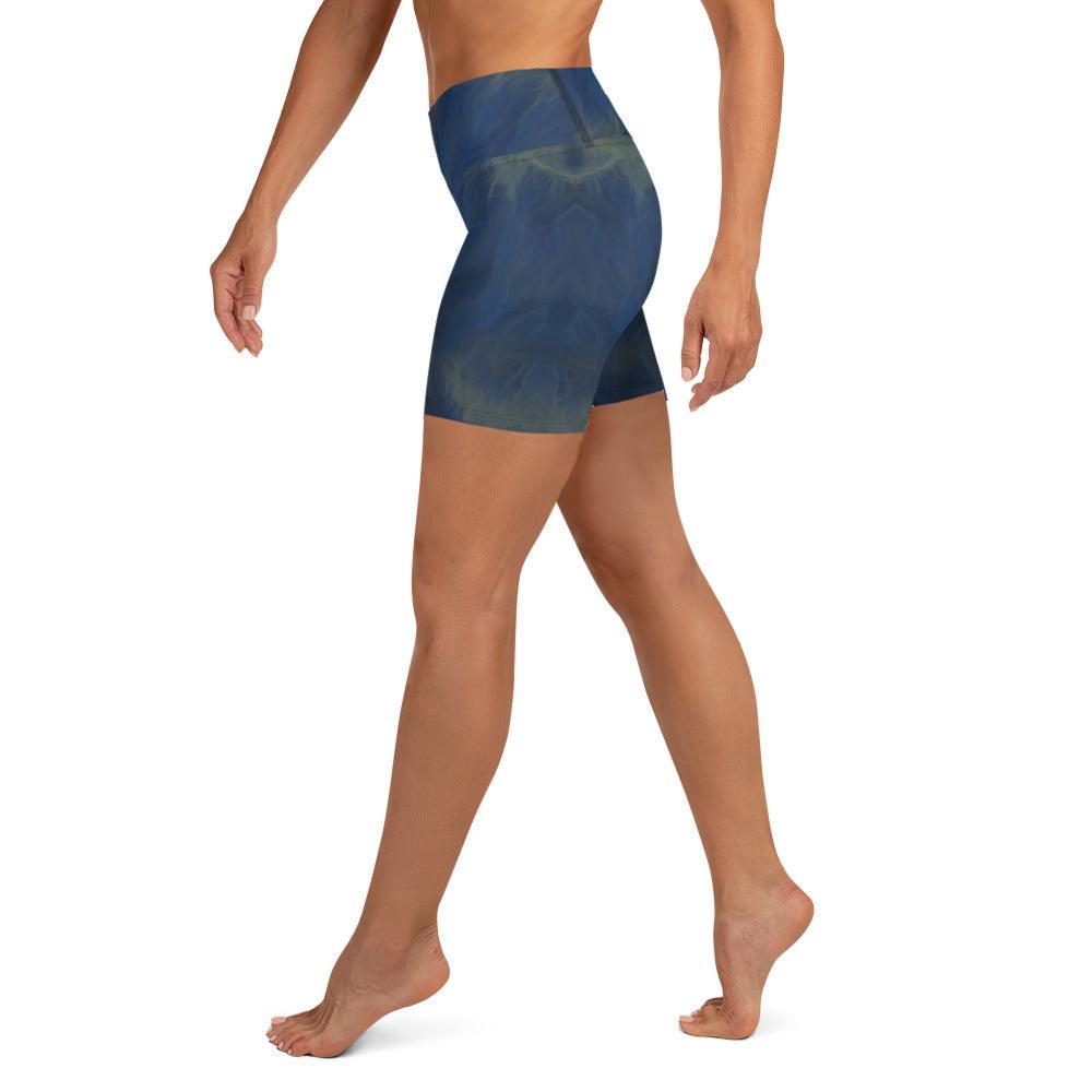 Serenity Flow All Over Print Yoga Shorts - Beyond T-shirts