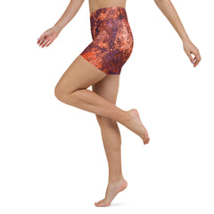 Scroll Print Yoga Shorts