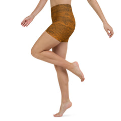 Metallic Elegance Yoga Shorts