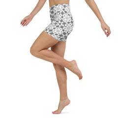 Radiant Lotus Kaleidoscope Yoga Shorts