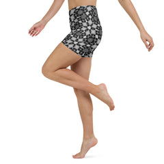 Enchanted Mandala Kaleidoscope Yoga Shorts