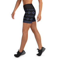 Ocean Wave All-Over Print Yoga Shorts