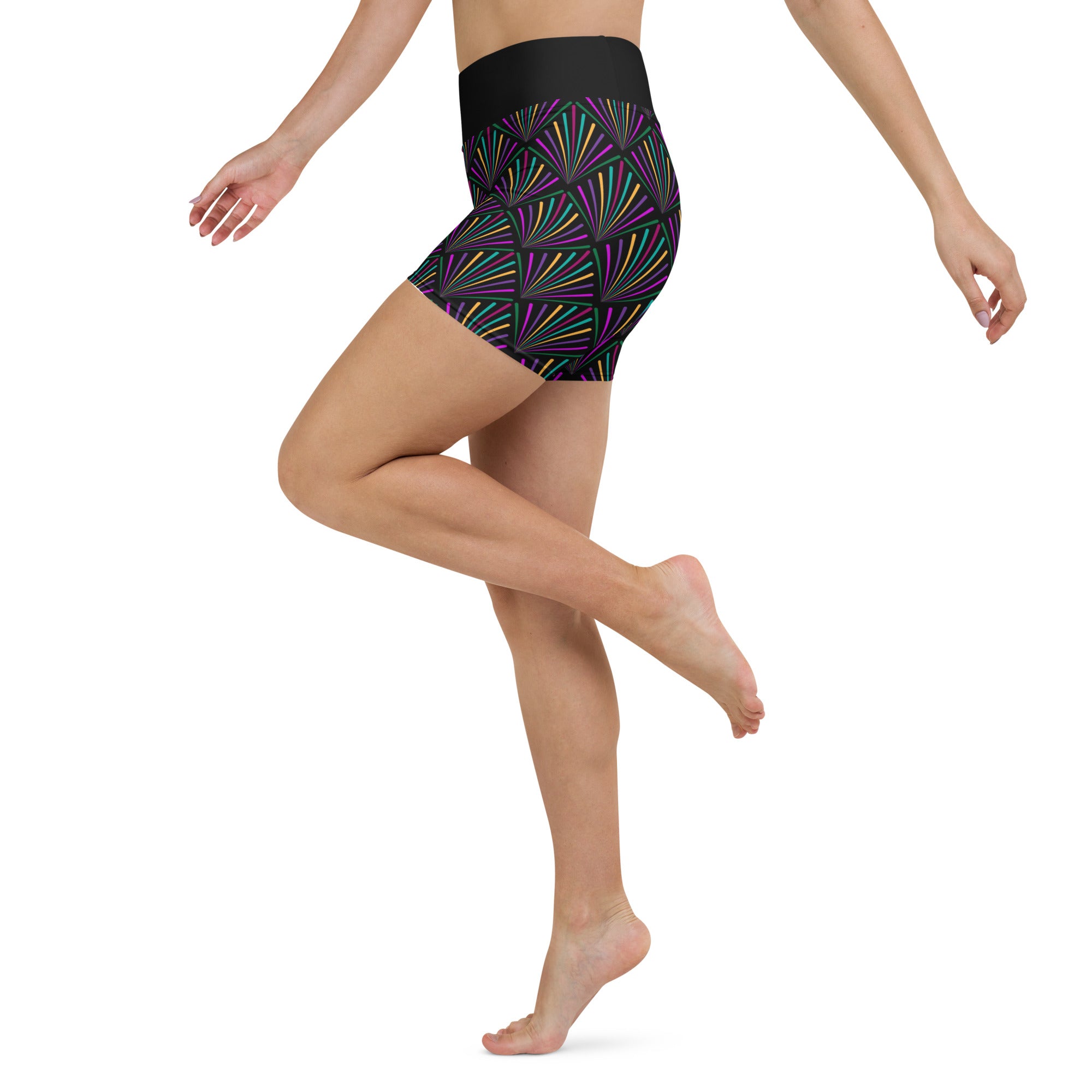 Urban Camo Yoga Shorts product close-up