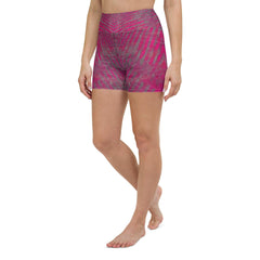 High-performance Fuschia Yoga Shorts for durability and style