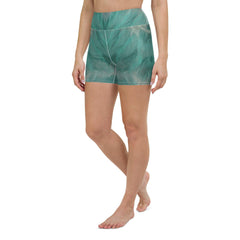 Elevate Essence All-Over Print Yoga Shorts - Beyond T-shirts