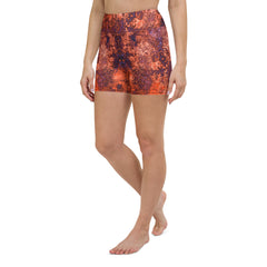 Scroll Print Yoga Shorts
