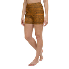Metallic Elegance Yoga Shorts