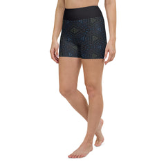 Neon Geometry Yoga Shorts