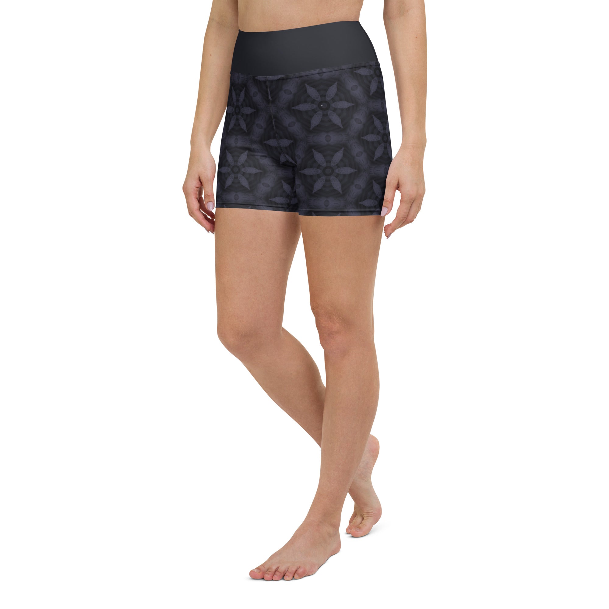 Abstract Horizon Yoga Shorts