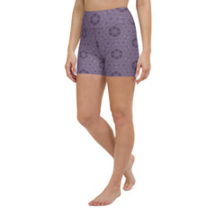 Midnight Floral All-Over Print Yoga Shorts