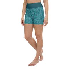 Abstract Horizon Yoga Shorts